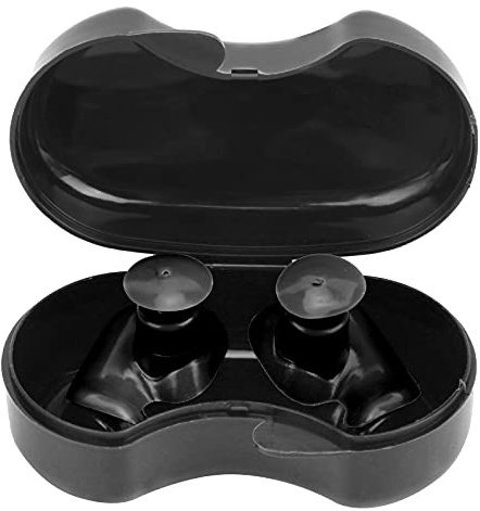SPYMINNPOO Tappi per le Orecchie in Silicone a Spirale Impermeabili per Un'efficace Protezione Dal Nuoto, Accessorio da Nuoto Portatile per Bambini e Adulti, Set di Scatole Nere 1 X Scatola 2 X
