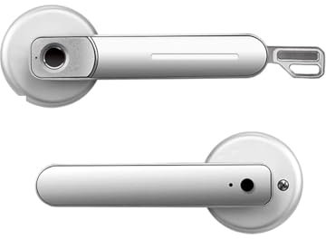MEIVIYA Serratura porta senza chiave Serratura elettronica Ttlock Biometrico Impronta digitale Blocco Maniglia USB ricaricabile Antifurto Keyless Entry Smart Home(Ttlock Silver)