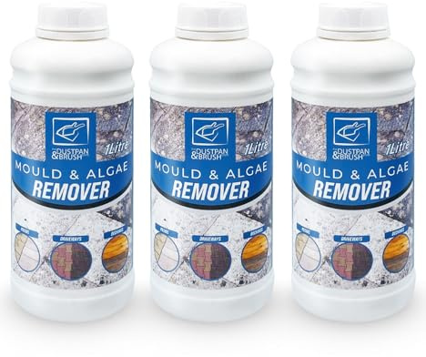 TDBS Algae & Mould Remover Patio Cleaner 3 Litre Concentrated Solution - Patio Cleaner Fluid Path Cleaner for Patio Cleaning - Green Mould and Algae Remover for Cleaning Decking (SOLUTION PACK OF 3)