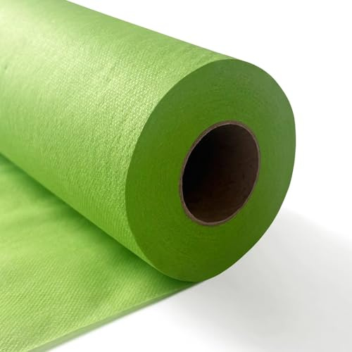 Longing Home Tischläufer Tischband 30 cm x 25 m, 30g/㎡, Grün | Einweg Tischdecke Vlies Rolle, stoffähnlich - ideal für Hochzeit, Geburtstag, Taufe, Kommunion, Einschulung, Party & Deko
