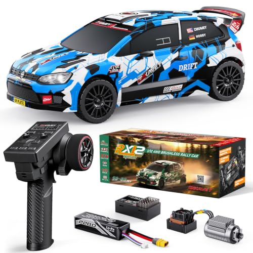 DIKAVEY 1/12 Fast RC Cars for Adults, Max 50 MPH Brushless RC Drift Car with Gyro, 4WD RTR High Speed RC Rally Cars, with 3S 2200 mAh Drifting RC Remote Control Car for Adult