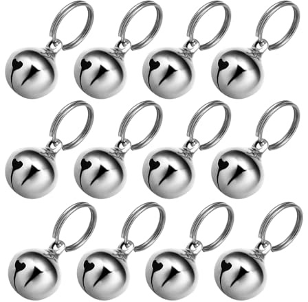 DIYEAH 12pezzi Campanelli di Cane Ciondoli Campanella per Animali Domestici Campanellini di Gatto Smarrimento Ciondoli Decorativi