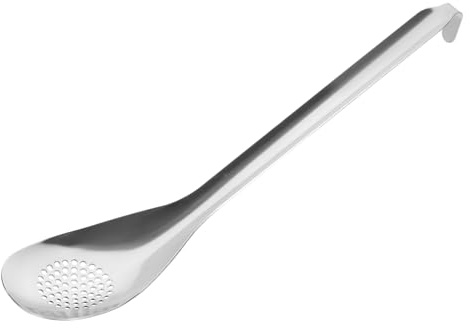 LOLIPPYY Cucchiaio Piccolo in Acciaio 304 Manico lungo e Gancio Utensile da Cucina Riutilizzabile per Uso Quotidiano per Cene Feste e Ristorazione Professionale