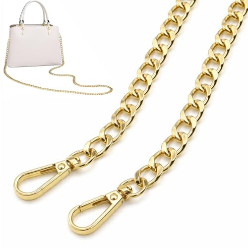 RVYEIOP 2 Pcs Taschenkette Gold 120 cm + 40 cm, taschenkette gold für Taschen, taschenriemen für DIY Handtaschen.