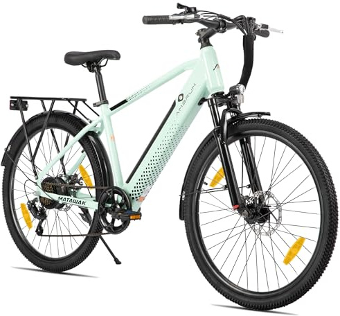 HILAND 26 Zoll E-Bike Cityräder, 250W Elektrofahrrad mit 36V Akku, 7-Gang Elektro Cityräder für Herren Damen, Scheibenbremsen und Federgabel, Fahrrad für Stadt & Gelände