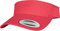 Flexfit Yupoong Damen und Herren Curved Visor Cap - Unisex Sonnenblende mit Klettverschluss - Farbe red one size