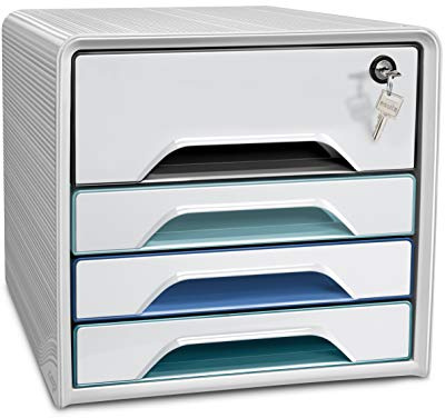 CEP Smoove Secure Schubladenbox Secure mit 4 Schubladen und Zylinderschloss Riviera 7-311S Ri