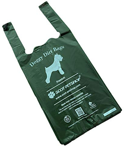 SCOT-PETSHOP PREMIUM Large Green Dog Waste Bags – 500 Poo Bags (Not On A Roll)