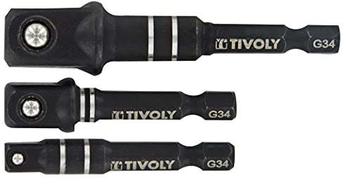 Tivoly 11591120008 3 Impact Lot de Porte Douille 1/4 3/8 1/2