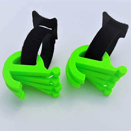 MaJoCompTec Set Haken Öse Kederöse für Kederschiene an Caravan, Wohnmobil, Camping (Öse mit Haken klein für Kederschiene 7mm, Neon Grün, 8)