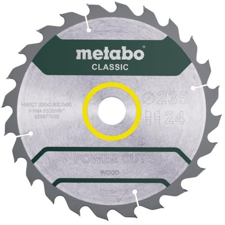Metabo Sägeblatt power cut wood - classic, 235x2,8/2,0x30, Z24 WZ 18° /B