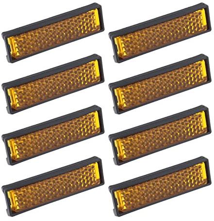 Create idea 8pcs Pedal Reflector Bicycle Pedal Reflectors Yellow Night Safety Warning Pedal Reflective Sheet Bike Accessory for Mountain Bike Road Bicycle