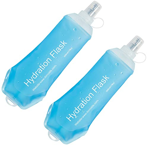 AXEN Bouteille souple de 500 ml en TPU pliable pour course à pied, bouteille d'eau souple pliable pour sac d'hydratation, cyclisme, marathon, course à pied, randonnée