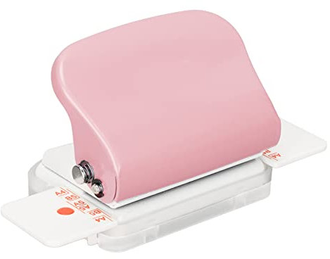 Mini-Bindemaschine, Manuelle Buchbindemaschine, 5 Blatt Stanzkapazität, Geeignet für A4 B5 A5 Book Maker, Lineal-Design, Metall-Schneidkopf (Rosa)