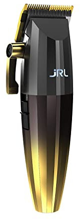 Amazon Series JRL Fresh Fade 2020C-G - Tagliacapelli professionale con tecnologia Cool Blade per la toelettatura degli uomini, tagliacapelli ricaricabile con display LCD e resistente alla corrosione