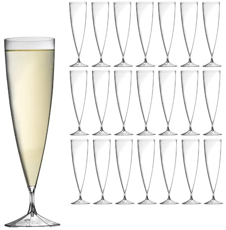 Table'Colors Pack de 50 Flûtes Champagne Luxe - Lavable, Réutilisable, Fabriquée en France - Idéal pour Événements - Design Moderne - Contenance 13,5 cl - Qualité Supérieure et Durable