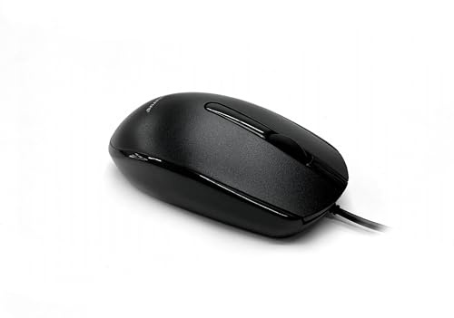 Accuratus M100 MAC USB Type C - USB Type C Wired Full Size Slim Apple Mac Mouse with Gloss Black and Matt Black Tactile Case
