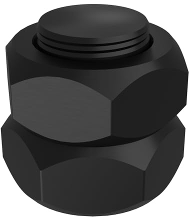 Anhängerkupplung Abdeckung, AHK Kappe, PKW, Anhänger, Quad, Wohnwagen - Kontermuttern, hochwertiger 3D-Druck, TPU, Schwarz-Schwarz