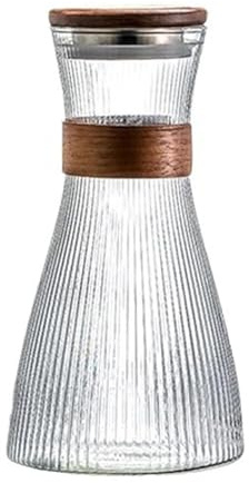 predolo Caraffa Elegante per Bevande Fredde con Tappo in Legno, Senza Coppe