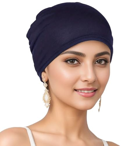 Schlafmütze aus Baumwolle und Bambus - Die Ideale Chemo Kopfbedeckung bei Haarausfall durch Chemotherapie - Soft Caps Beanie Mütze
