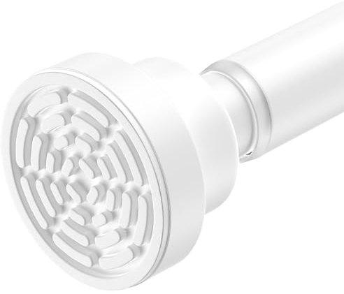 AIZESI Klemmstange Vorhangstange ohne Bohren 116-198CM,Teleskopstange Duschstange ohne Bohren Geeignet für Badezimmer, Fenster, Kleiderschrank,1 Stück Weiß (Durchmesser 22mm) Shower Rod