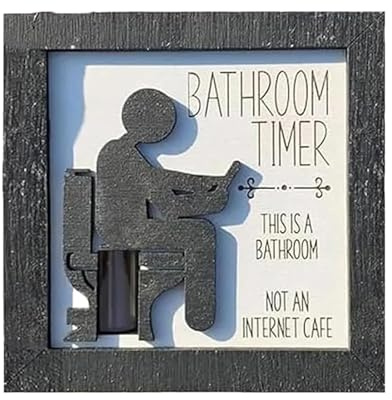 Toiletten-Sanduhr-Timer, KOT-Timing-Gadget, Badezimmer- -Zubehör, mit dekorativem und funktionalem Design, lustig und einfach zu bedienen, 10 x 10 cm, für Kinder, Mädchen,