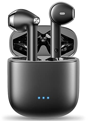 Ecouteurs Bluetooth sans Fil, Godyse Oreillette Bluetooth 5.3 avec 4 Micros,32H Autonomie Réduction de Bruit ENC, Stéréo Hi-Fi IP6 Imperméables, Sans Fil Sport Compatible pour iPhone/Android/iOS, Noir