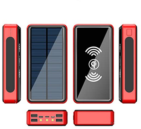 Chargeur Portable Power Bank, Batterie Externe à Charge Rapide, 100 000 mAh, Chargeur Solaire sans Fil Portable, largement Compatible avec 99% des appareils USB du marché.