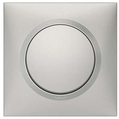 Legrand | Interrupteur va-et-vient 10AX complet, Dooxie, installation encastrée avec plaque aluminium, fixation à griffes et vis