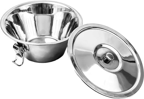 Space Home - Stampo per Budino - Stampo per Flan e Babà - Stampo Budino con Coperchio - Stampino per Budino Individuale in Acciaio Inossidabile - Panna Cotta Stampo - Stampo per Torte - 18 Centimetri