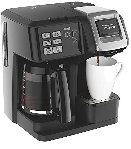 Hamilton Beach FlexBrew 2-Way Brewer Programmable Coffee Maker (49976) Bundle with Support Extension