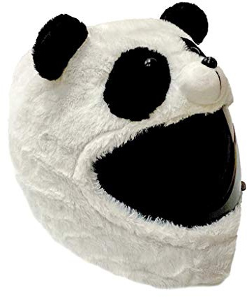 Carbon Moto Gear Motorcycle Helmet Cover Sleeve, Funny Emoji and Animal Full Face for Adults D.I.L.L.I.G.A.F. Line (Panda)