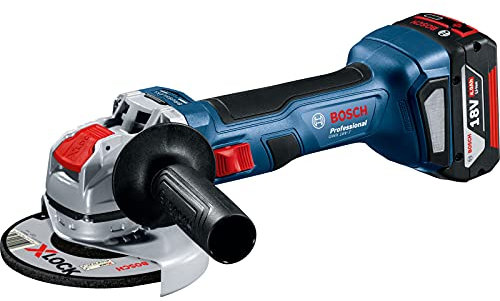 Bosch Professional 18V System BITURBO Winkelschleifer GWX 18V-7 mit X-LOCK (Scheiben-Ø: 125mm, 700 W Leistung, inkl. Schutzhaube, Zusatzhandgriff, ohne Akku/ Ladegerät)