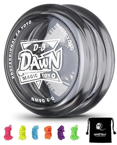 MAGICYOYO D3 Responsive Yoyo for Kids - Professional 2A Looping With 6 Strings and Carry Bag (Crystal Black)
