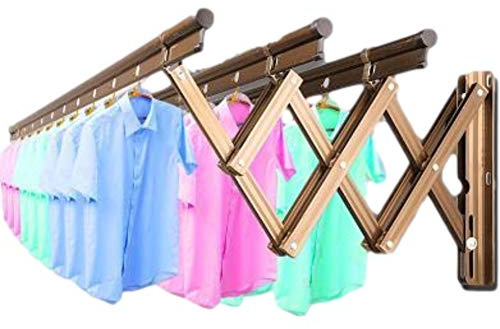 Stendibiancheria Pieghevole a Scomparsa Stendibiancheria Stendino a Fisarmonica Stendibiancheria per Lavanderia Pieghevole per Montaggio a Parete Casa Stendibiancheria Pieghevole per Interni/Esterni