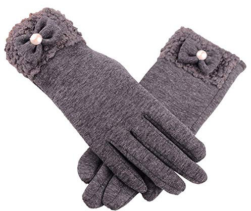 FLYIFE Unisex-Erwachsene Fäustlinge, Damen-Winterhandschuhe, Warme Handschuhe, Einfache Handschuhe, Winter, Glamourös, Sehr Warm Bei Kälte/Gray/M