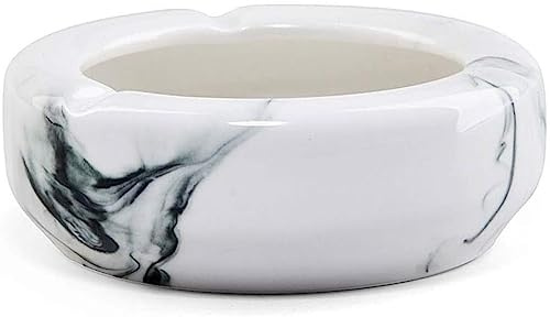 NALsa Posacenere Grande Posacenere in Ceramica Posacenere per Sigaretta da Esterno Posacenere in Ceramica per Vento in Marmo Posacenere per Scrivania da Salotto per Sigarette