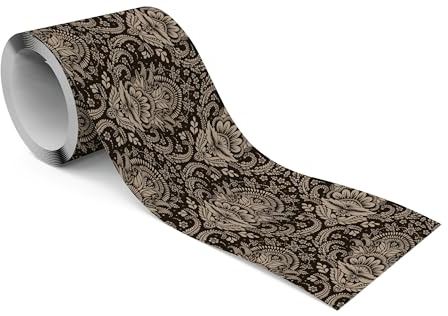 Muralo Bordüre Selbstklebend Ornamente, Wandbordüre - 10x300 cm | Tapetenbordüre, Modernes Design, UV-beständig, halbmatt, glatt und abriebfest - ideal für Wohnzimmer und Schlafzimmer
