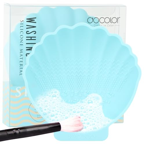 docolor Makeup Brush Cleaner Mat - Silicone Portable Cleaning Pad | Suitable for brushes, blenders, puffs & tools. Quick-dry, easy, perfect for travel & daily