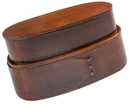 Cabilock Fiambrera de Madera Sostenible de Doble Capa para Sushi Portátil con Aislamiento