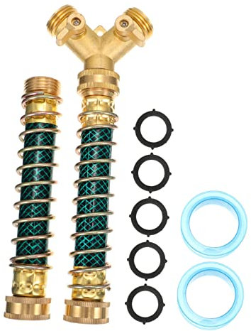 POPETPOP 11 Pièces Raccord Tuyau Arrosage Laiton Connecteur De Tuyau Adaptateur De Robinet à Deux Voies Répartiteur De Sortie Incluses