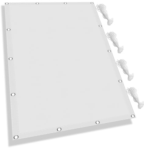 Vele Parasole da Giardino Tenda a Vela per Giardino 3 x 4 m Antistrappo, Anti Uv, con Fune Vela Ombreggiante Rettangolare Telo Parasole per Giardino per Giardino, Balcone, Bianco