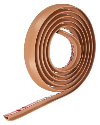 QUARKZMAN Bande De Transition De Sol 1.4 10ft Auto-Adhésive Pvc Bordure De Transition De Moquette À Carrelage Bande De Couverture Décoller Et Coller Pour Sols 10mm, Marron