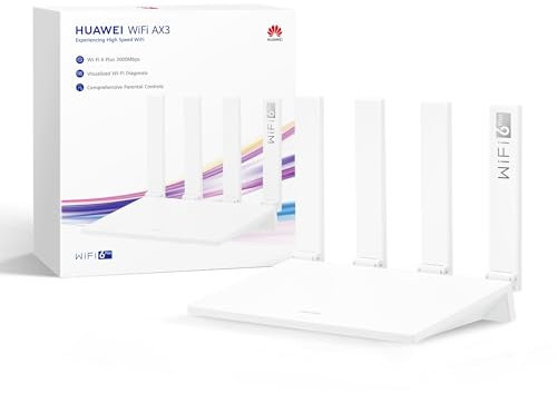 HUAWEI WiFi AX3 NEW Router, 6 Plus a 3000 Mbps, Larghezza di Banda Maggiore con 160 MHz, Gestione Intelligente del Domestico, Ampia Copertura, con HarmonyOS Mesh+, 30 Mesi di Garanzia
