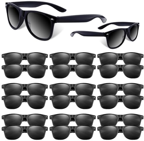 BOUBONI Party-Sonnenbrille Neonfarben lustiges Geschenk Goodie Stuffers für Sommer Strand Pool Party Geburtstagsparty (20, Black)