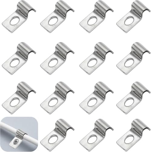 50 Pièces Attache Fixation 304 Acier Inoxydable Fixation Grillage Rigide Sur Mur Cavalier Cable Electrique Fixation Pour Tube Pour La Fixation Câbles, Fils Et Tuyaux (4mm)