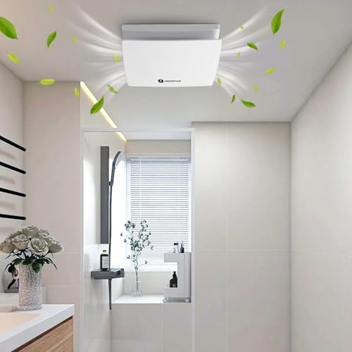 Aigostar Extractor de Baño 100mm, Extractor de Aire Silencioso con válvula Anti retorno, 11W, Ideal para Baño, Cocina, Garaje, Sótano, 2 Piezas