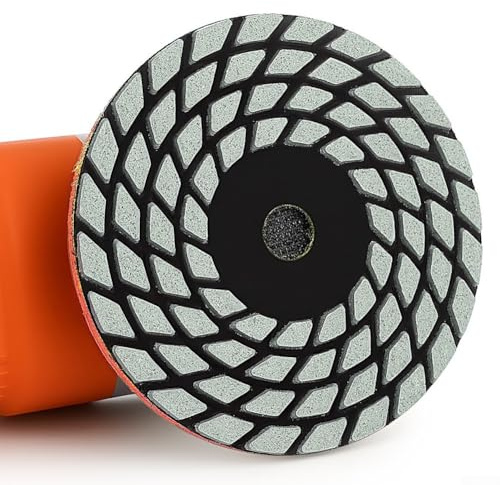 Dischi abrasivi flessibili da 100 mm da 100 mm per granito, marmo e quarzo, dischi abrasivi a 4 fasi con alta concentrazione di resina, dischi abrasivi flessibili (4 pezzi)