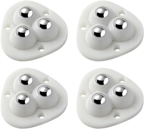 BPABDEITR 360-graders Självhäftande Rostfria Hjul, 4/8 St(8pcs White Round)