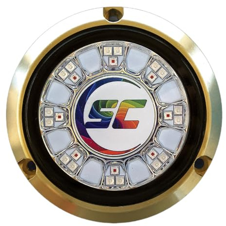 shadow-caster SCR-24 LED Underwater Boat Light - Color-Changing (RGBW) - Bronze Housing - 90W Surface Mount - Tempered Glass Lens - IP68 Fully Submersible Waterproof